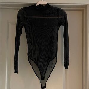 Forever 21 Black Mesh Bodysuit